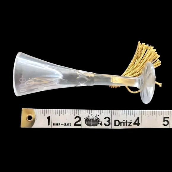 VTG 2000 Gorham Lady Anne Mini Crystal Champagne Flute Ornament Made in the USA - Picture 4 of 7